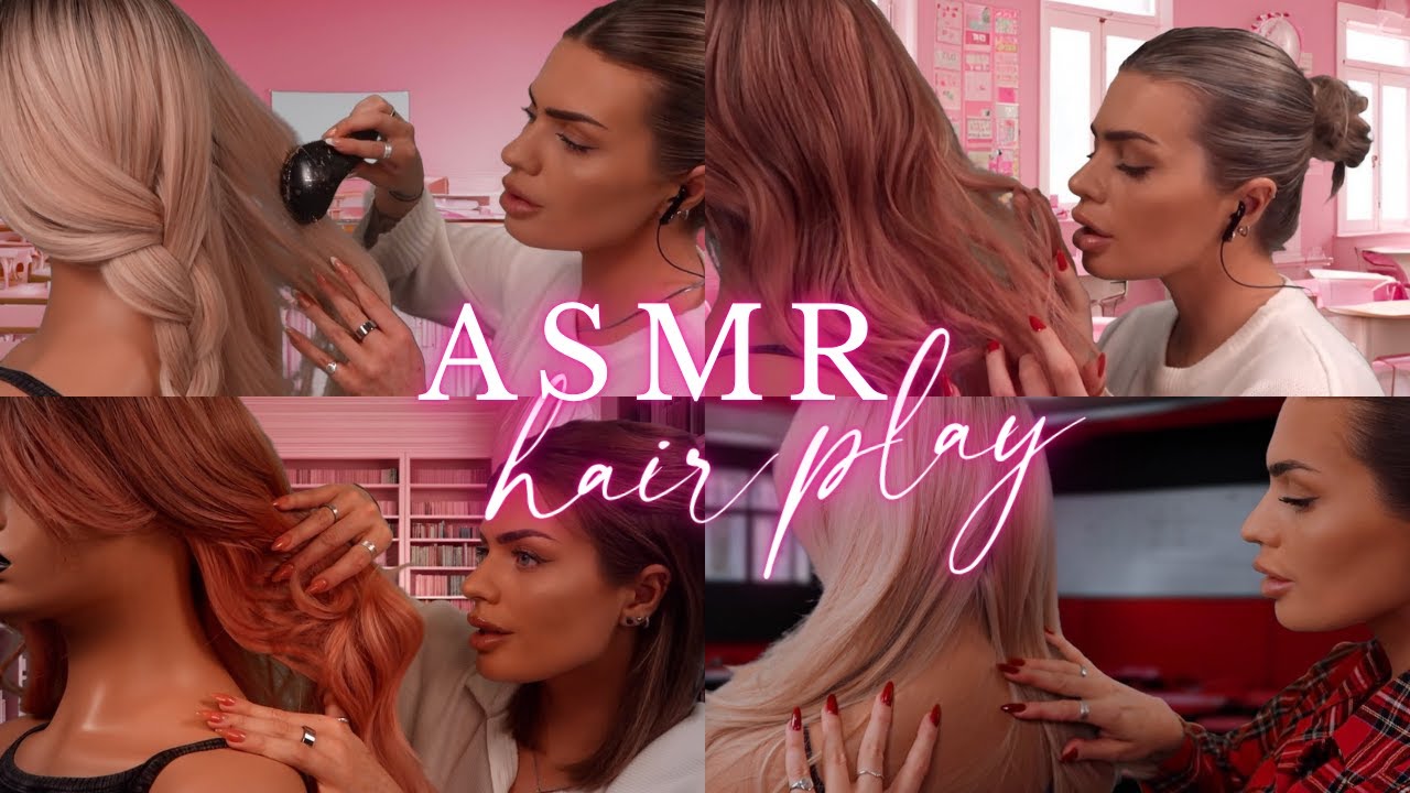 ASMR Hair Play Compilation - Playing w/ Your Hair In Class 🎀 (personal attention / roleplay)
