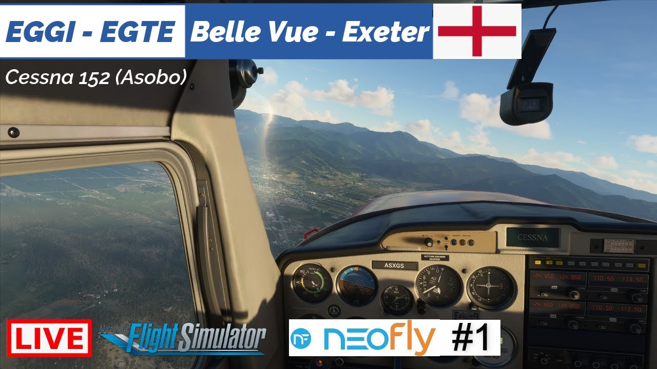 MSFS • live • Карьера в NeoFly 4 #1 • миссии по Англии • прощай базовая Cessna 152