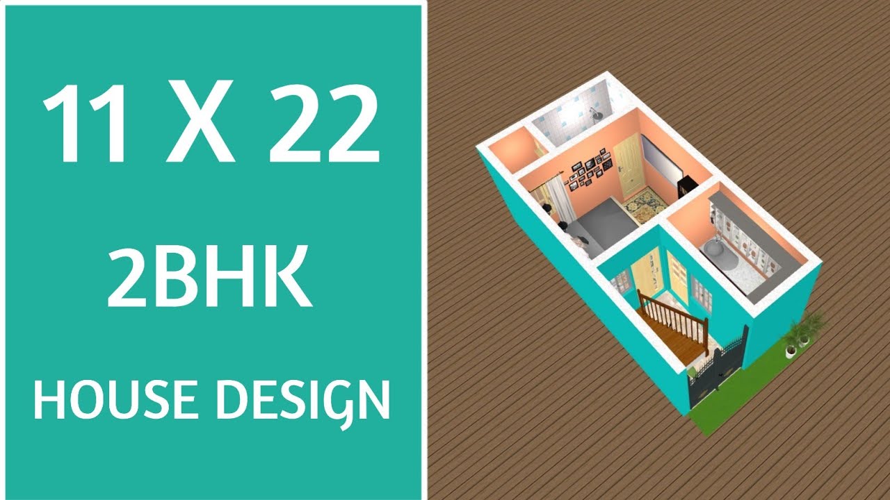 2 bedroom ll best plan in 11x22 ll 11x22 house plan ll 11x22 house design ll 26 Gaj