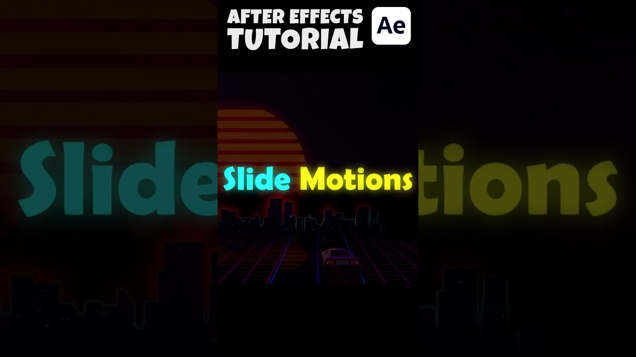 retro text animation After Effects tutorial - анимация текста