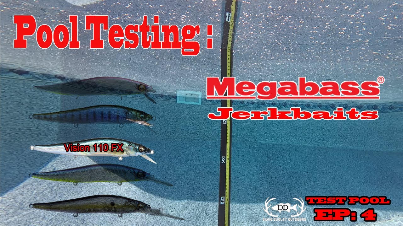 Тестирование Megabass JerkBaits в бассейне: MegaBass Vision 110 FX!!! Тестовый бассейн, эпизод 4