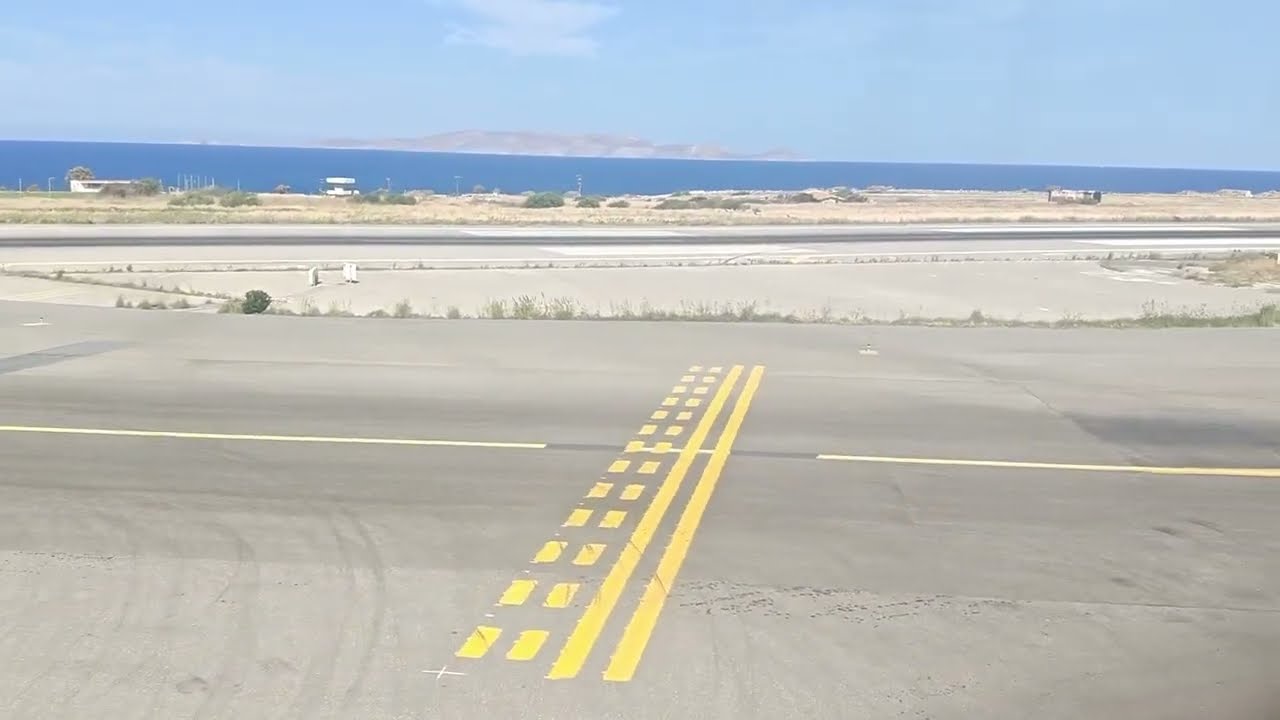 Airbus A330-900 landing at Irakleion airport Crete