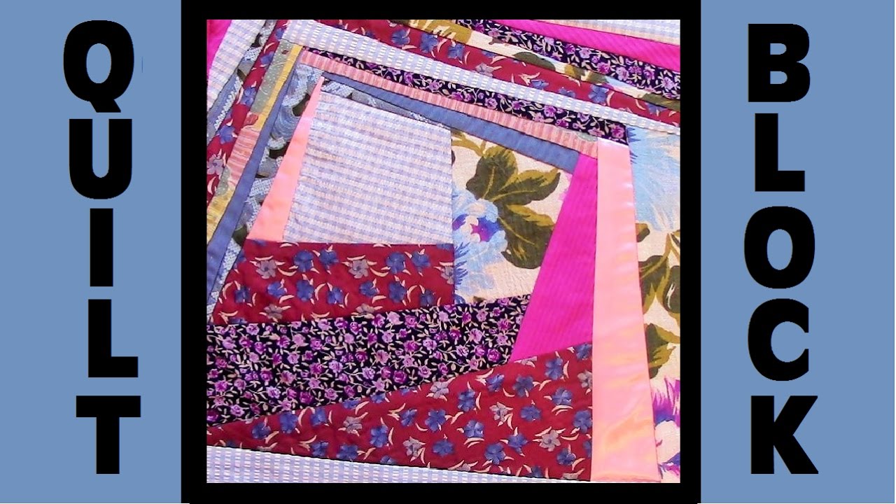 Quilt Block Party - Block 8: Thick and Thin - Crazy Quilt Block Tutorial