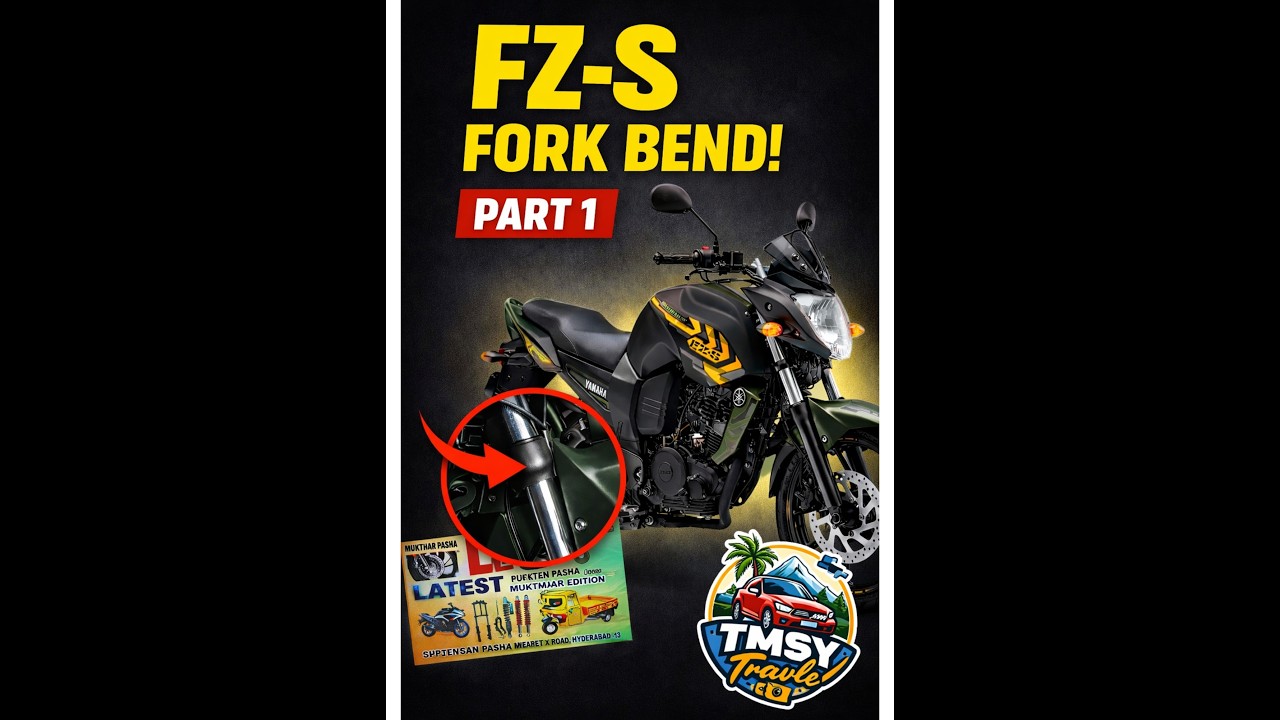 Yamaha FZ-S V1 Military Edition | Front Fork Bend Repair & T-Stem Service | Part 1