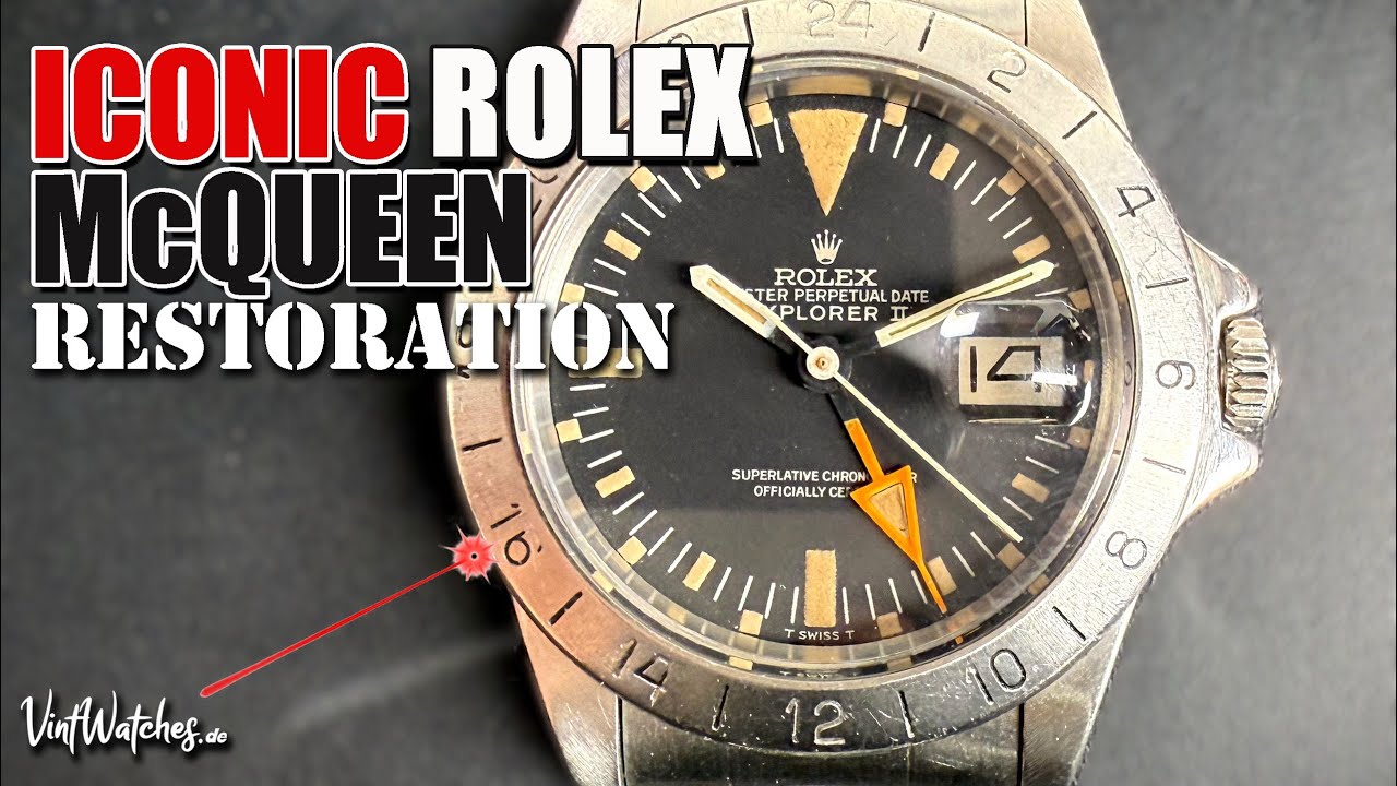 Crazy Transformation of an iconic Rolex McQueen Explorer II 1655 - Professional Restoration - ASMR