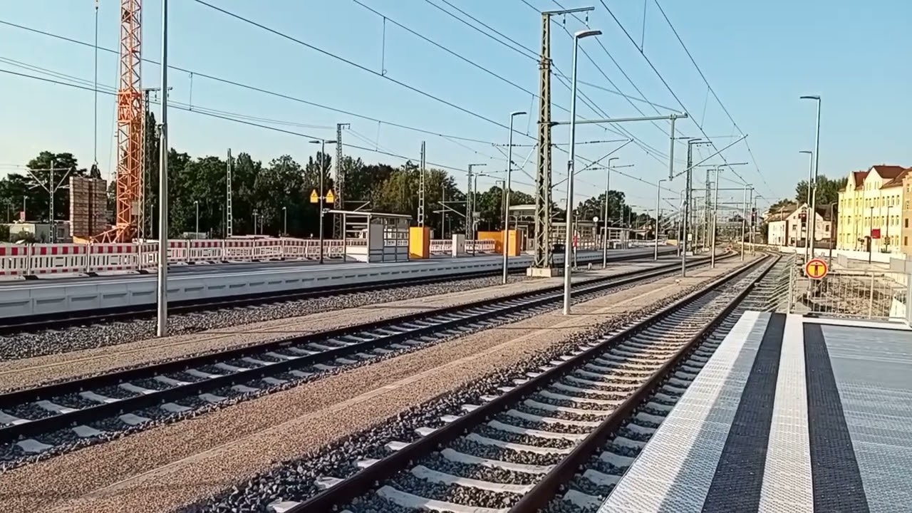 Der l&auml;ngste Bahnsteig Deutschlands - 608 m G&ouml;&szlig;nitz