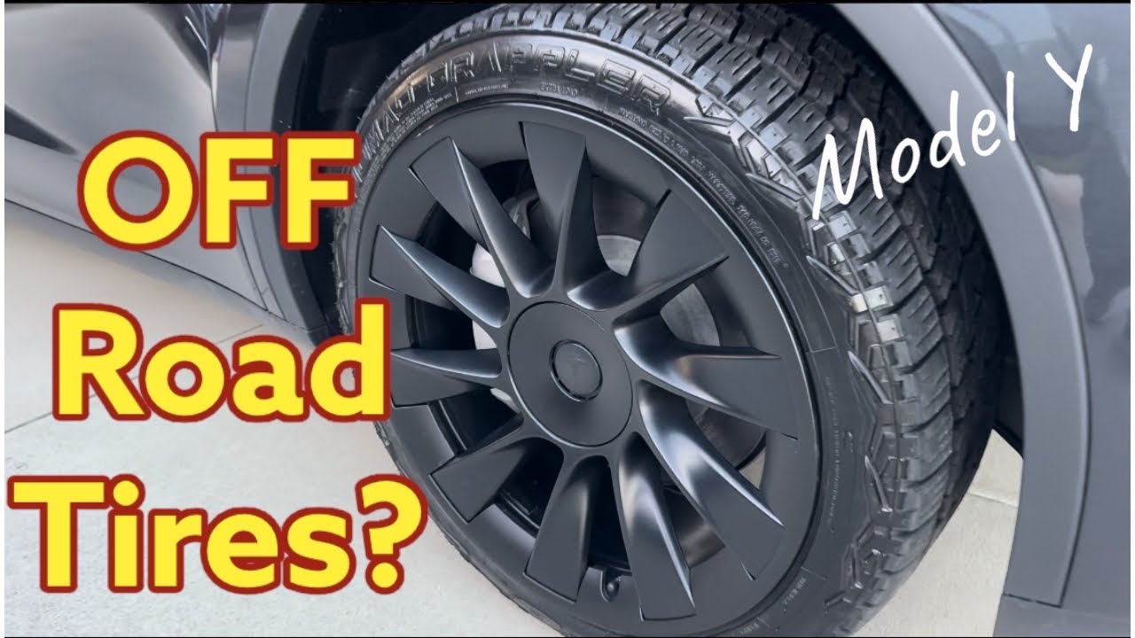 Tesla Model Y All-Terrain Tires!  Nitto Nomad Grappler 255/40r20 |They Are Heavy But Look Awesome!