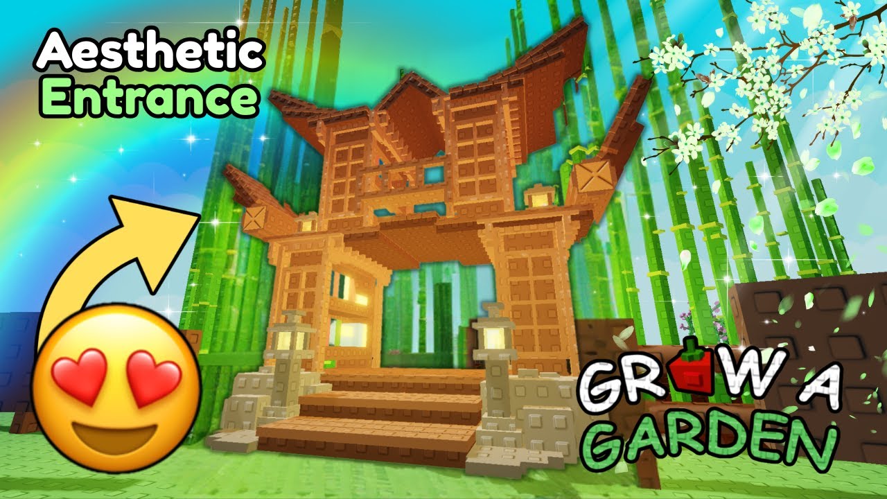 I BUILT THE MOST AESTHETIC ENTRANCE in GROW A GARDEN!! *BUILD TUTORIAL* | Roblox Tagalog
