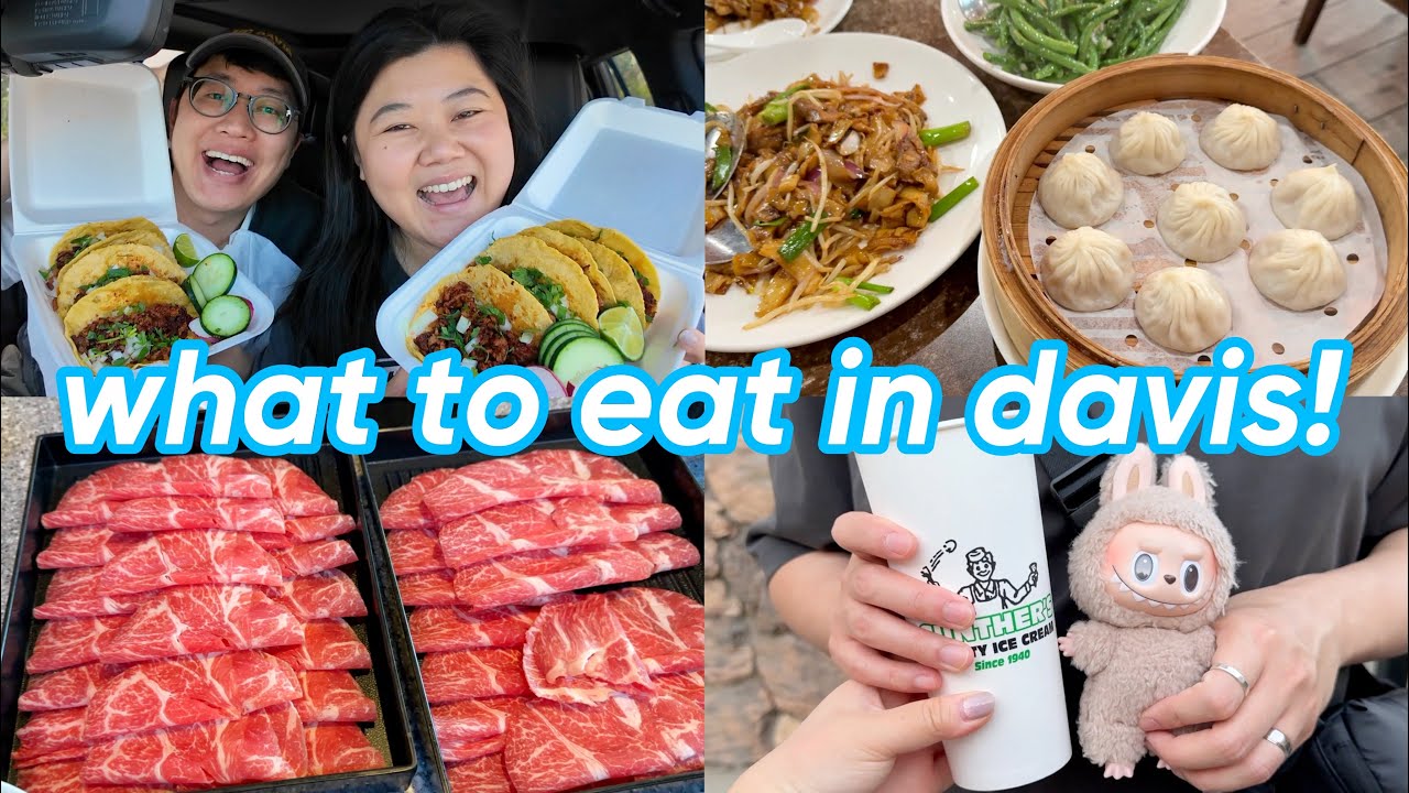 what we ate in a week in davis! 😋 (tacos 🌮, ice cream🍦, dumplings 🥟, shabu 🥩 + more)