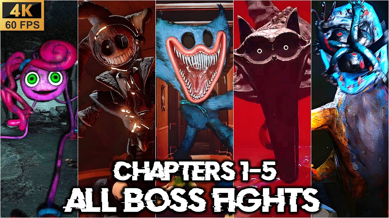 POPPY PLAYTIME CHAPTER 1,2,3,4,5 ALL BOSS Fights & MONSTER ENCOUNTER + ALL ENDINGS 2026 (4K60fps)