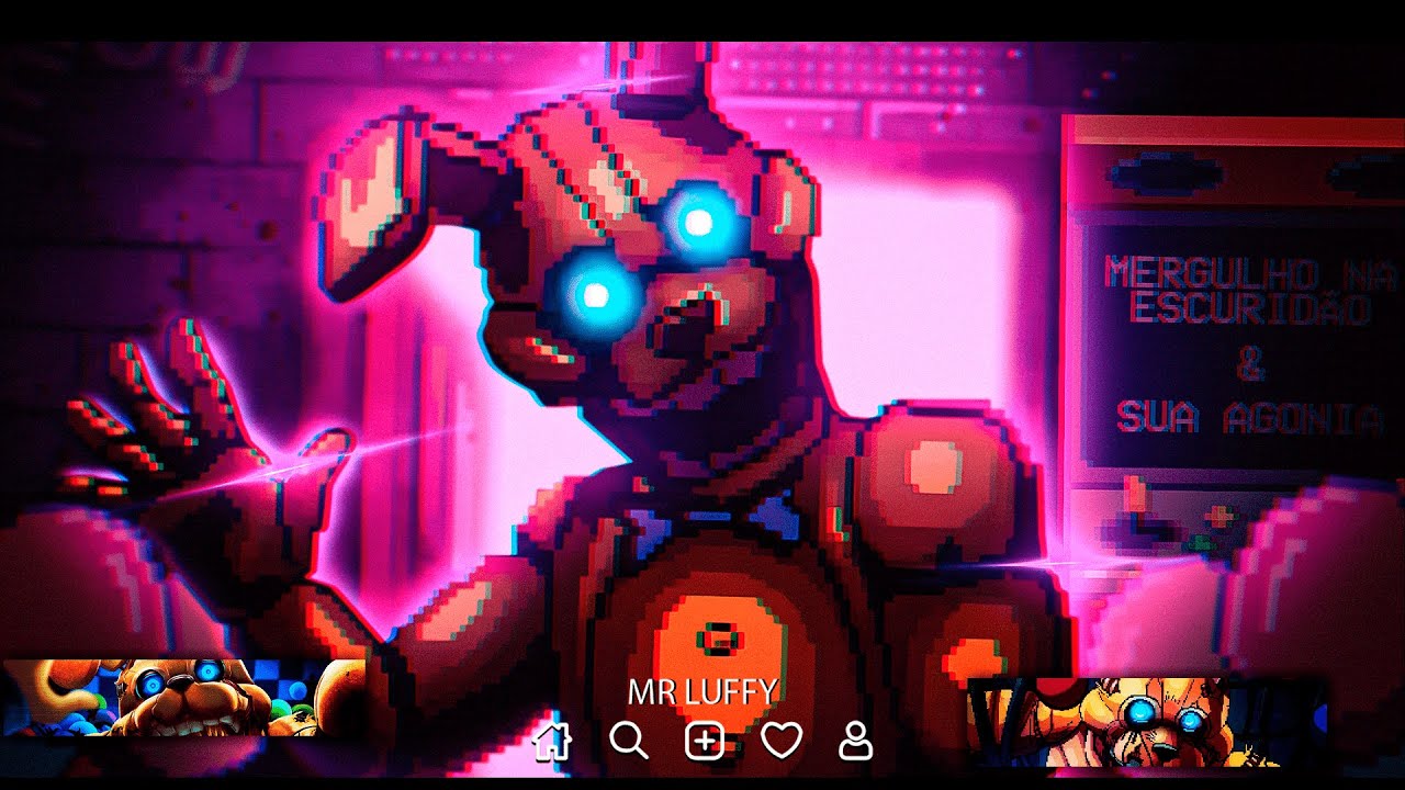 👾⌛🍕♪ FNAF: Into The Pit (Game) | React to | ♪ Mergulho Na Escuridão & Sua Agonia | FNAF | - 🩸🐰🔪