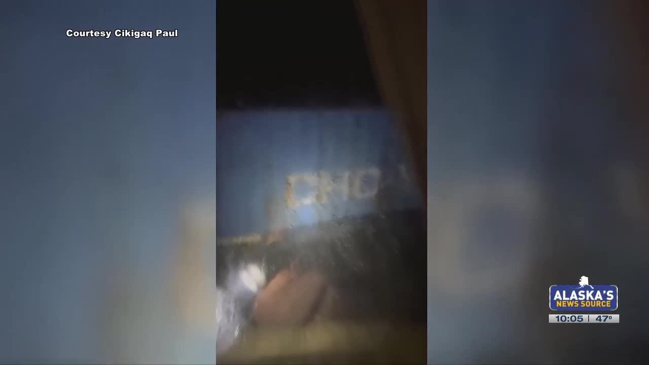 ‘It didn’t look real:’ homes floating freely in Kipnuk in Typhoon Halong floodwaters