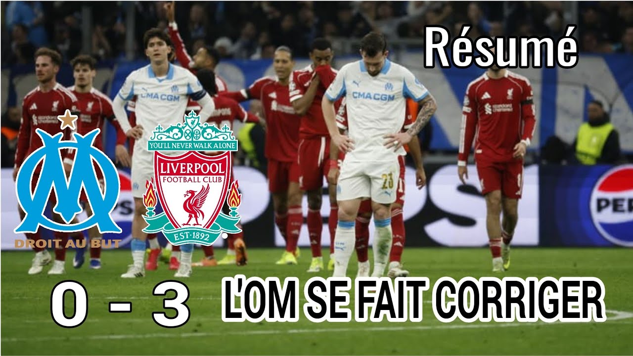 RÉSUMÉ OM 0-3 LIVERPOOL , LES LIMITES TECHNIQUES ? L'OM AU PIED DU MUR ! 