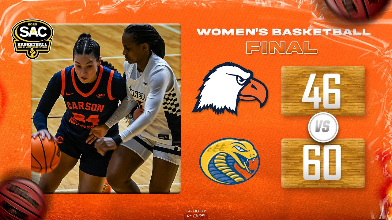 Carson-Newman Women's Basketball 2025-26: C-N 46, Coker 60 SAC Championship Final Highlights 2-7-26