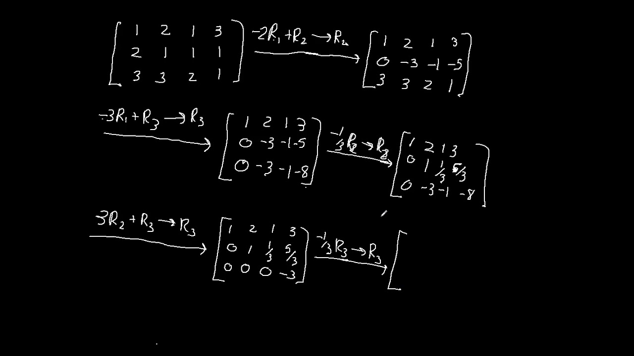 Reduced row echelon form example 1