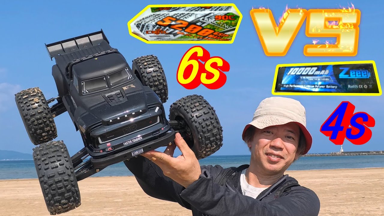 ARRMA NOTORIOUS 6s V6: 4s vs 6s ExcitingJumps & Speed Test!Fun Test: Both Batteries Were Unique !