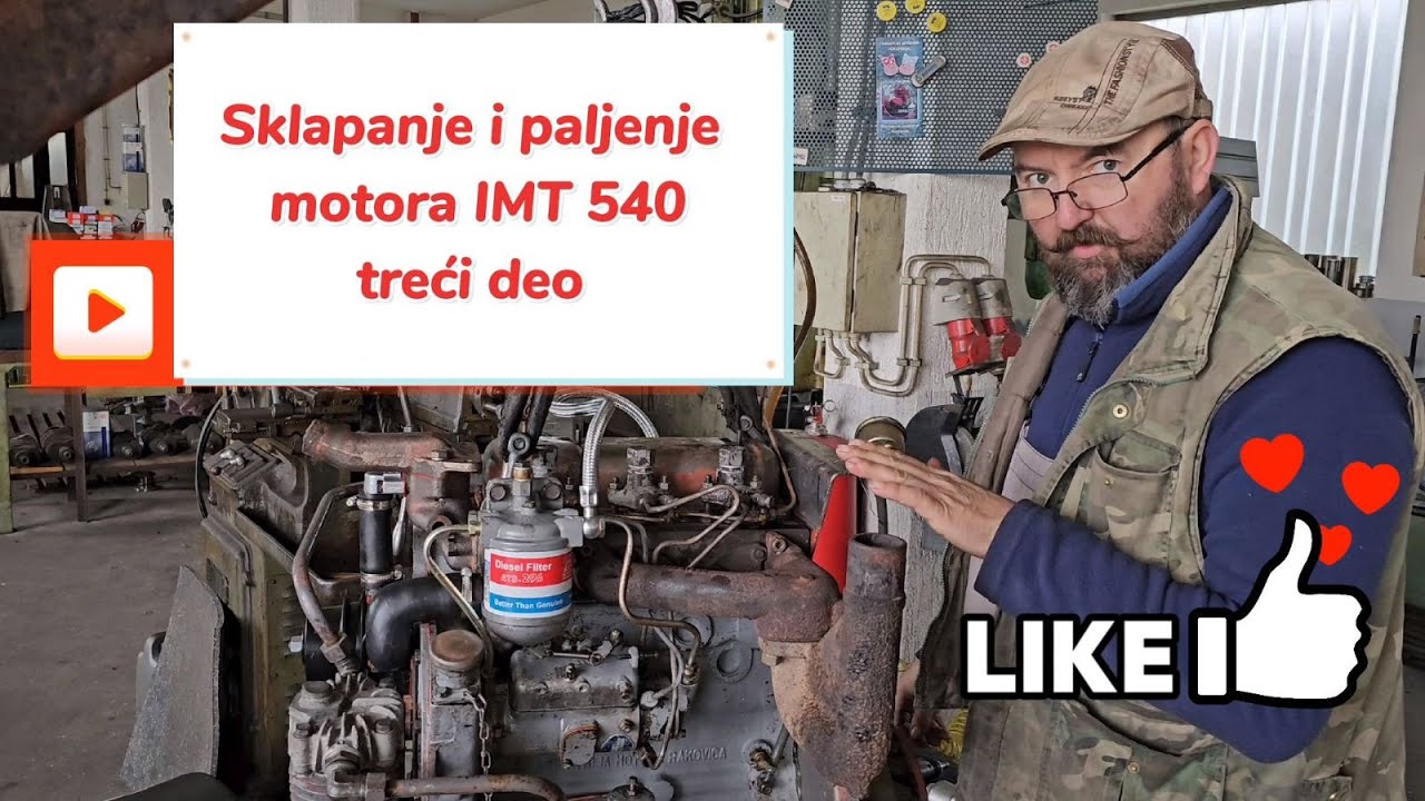Sklapanje motora IMT 540 (Treći deo)