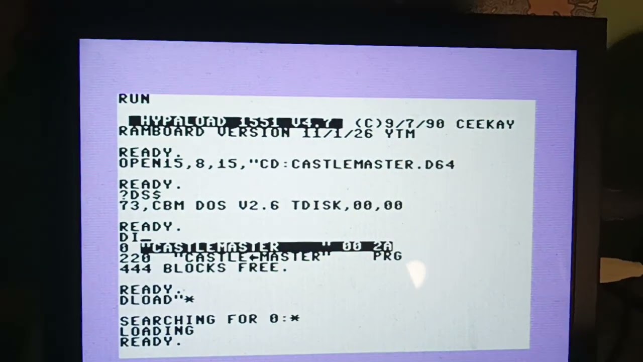 HypaRAM fastloader test