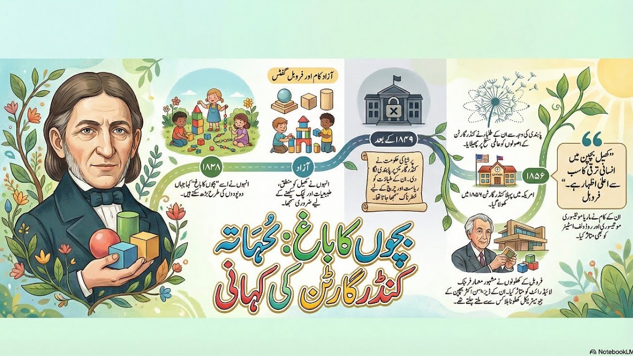Froebel's kindergarten, فریڈرک فروبل  کنڈرگارٹن 