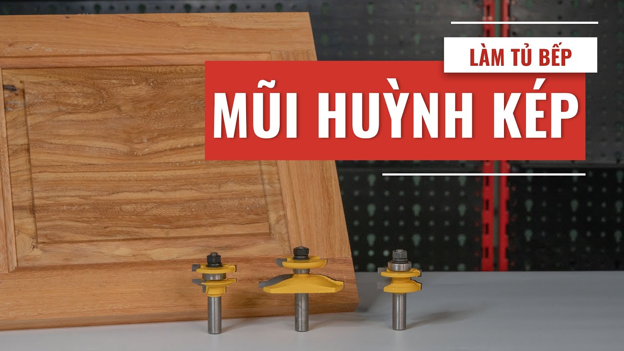 BÍ KÍP tuyệt đỉnh làm tủ bếp Nhanh+Chuẩn+Đẹp với Bộ 3 mũi Muwang Huỳnh Kép! Mũi soi phay gỗ giá tốt