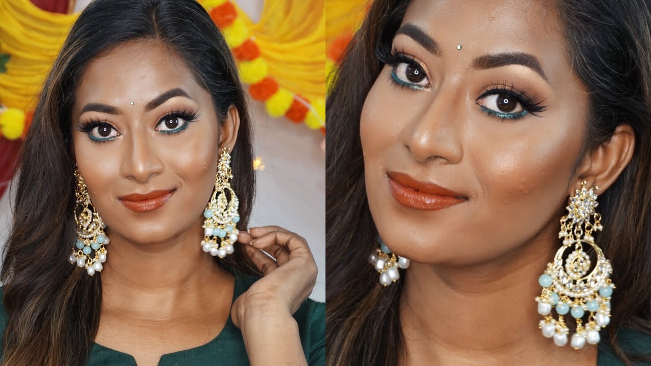 DIWALI Makeup Tutorial - Pop Of Green Glam ( தமிழில் )