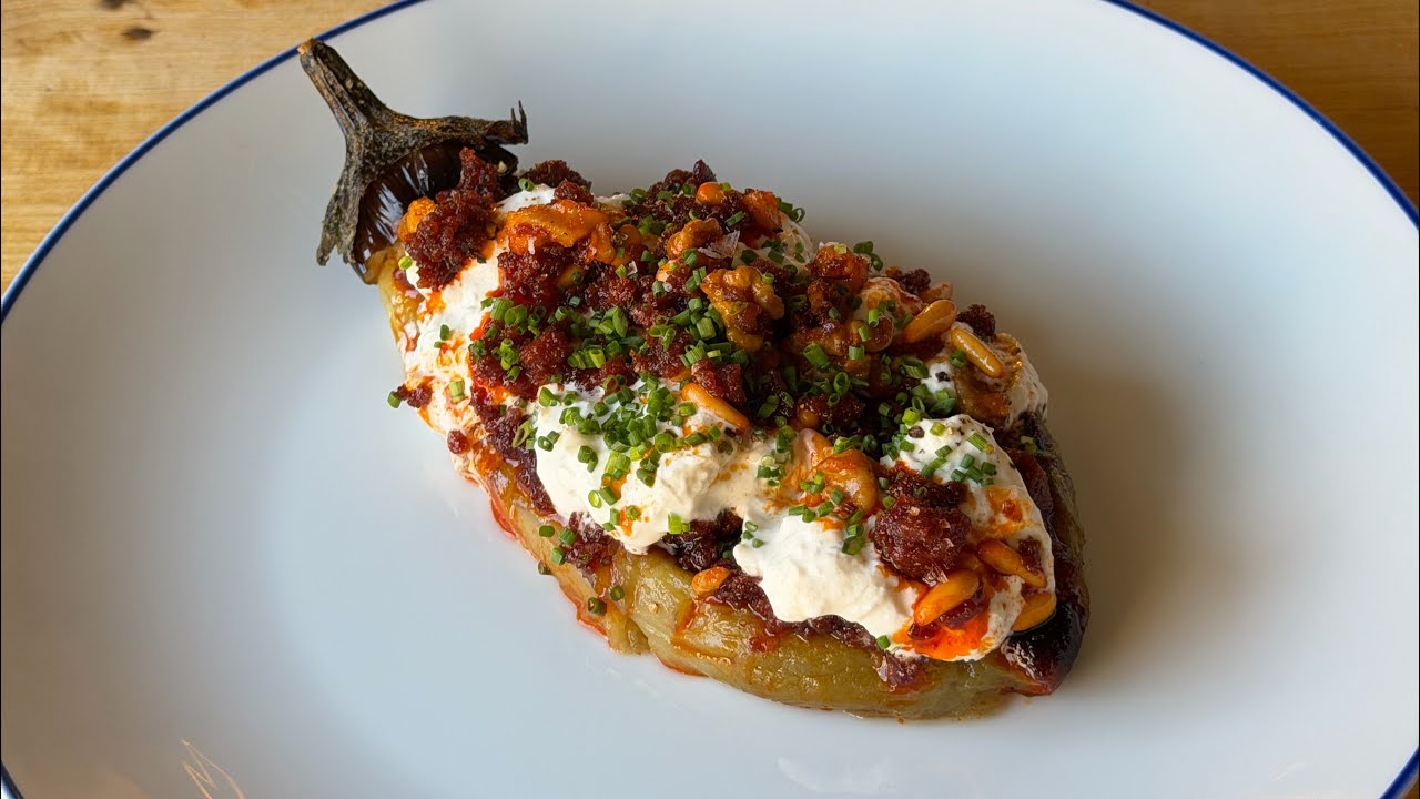 BERENJENA-SOBRASADA Y BURRATA una combinación brutal 