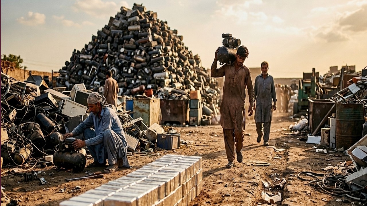 Incredible Recycling Pure Silver Extraction from Compressors E Waste in Mass Production