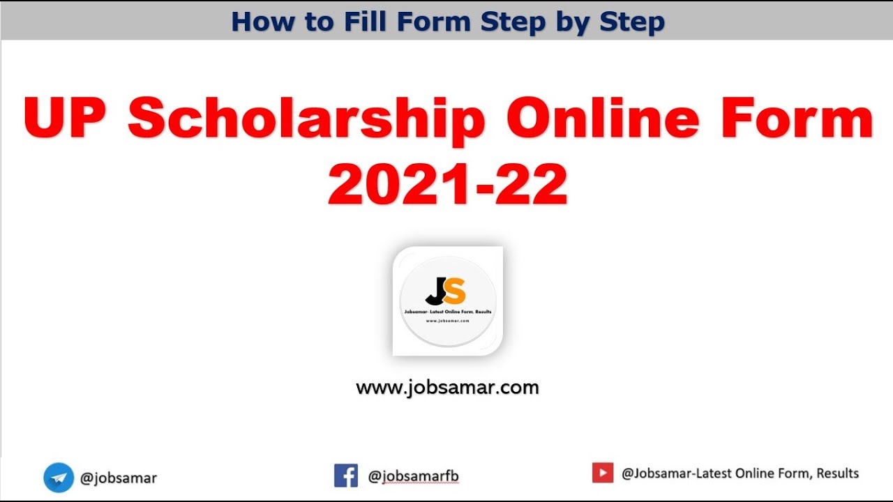 UP Scholarship Online Form 2021 | Up Scholarship renewal Form 2021-22 | www.jobsamar.com