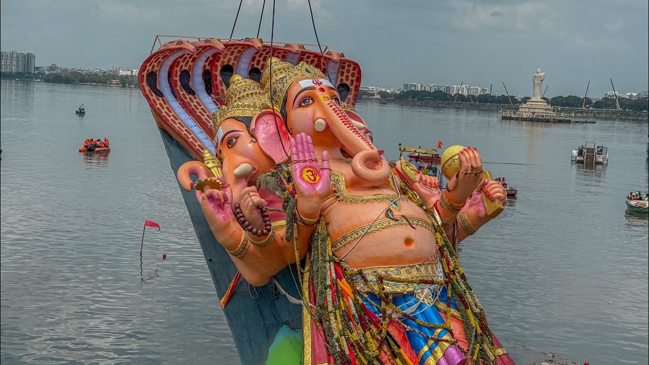 Khairatabad Ganesh Nimajjanam 2025 | India's Biggest Ganpati Visarjan 2025 | Big Ganesh Immersion