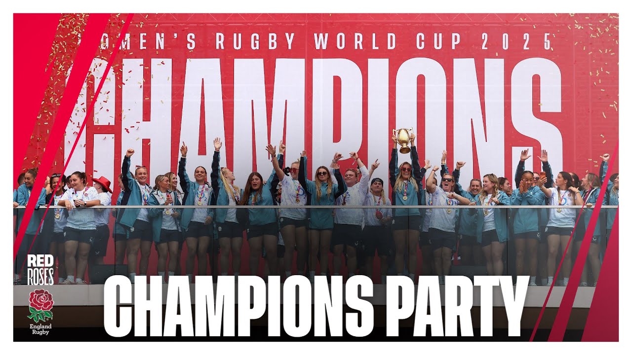 LIVE | Red Roses' Champions Party | Rugby World Cup win | Battersea Park