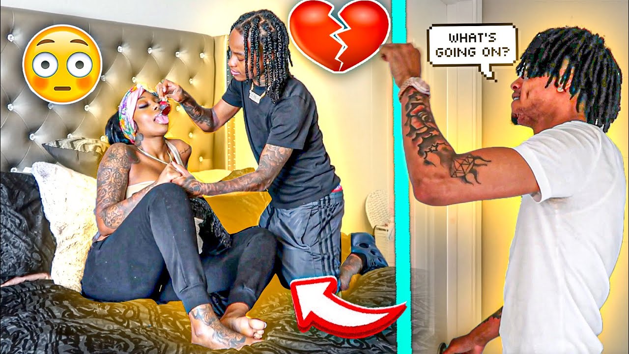 CAUGHT WITH KIANNA LOCKED DOOR PRANK ON FLO!! *HE WAS PISSED*