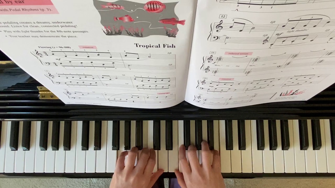 “Tropical Fish” Piano Adventure Technic Book Level 3A