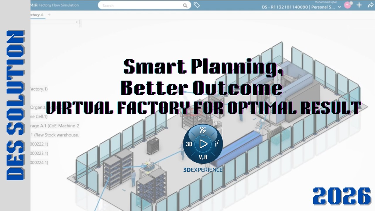 3DEXPERIENCE : Plant Layout and Flow Simulation (Virtual Factory)