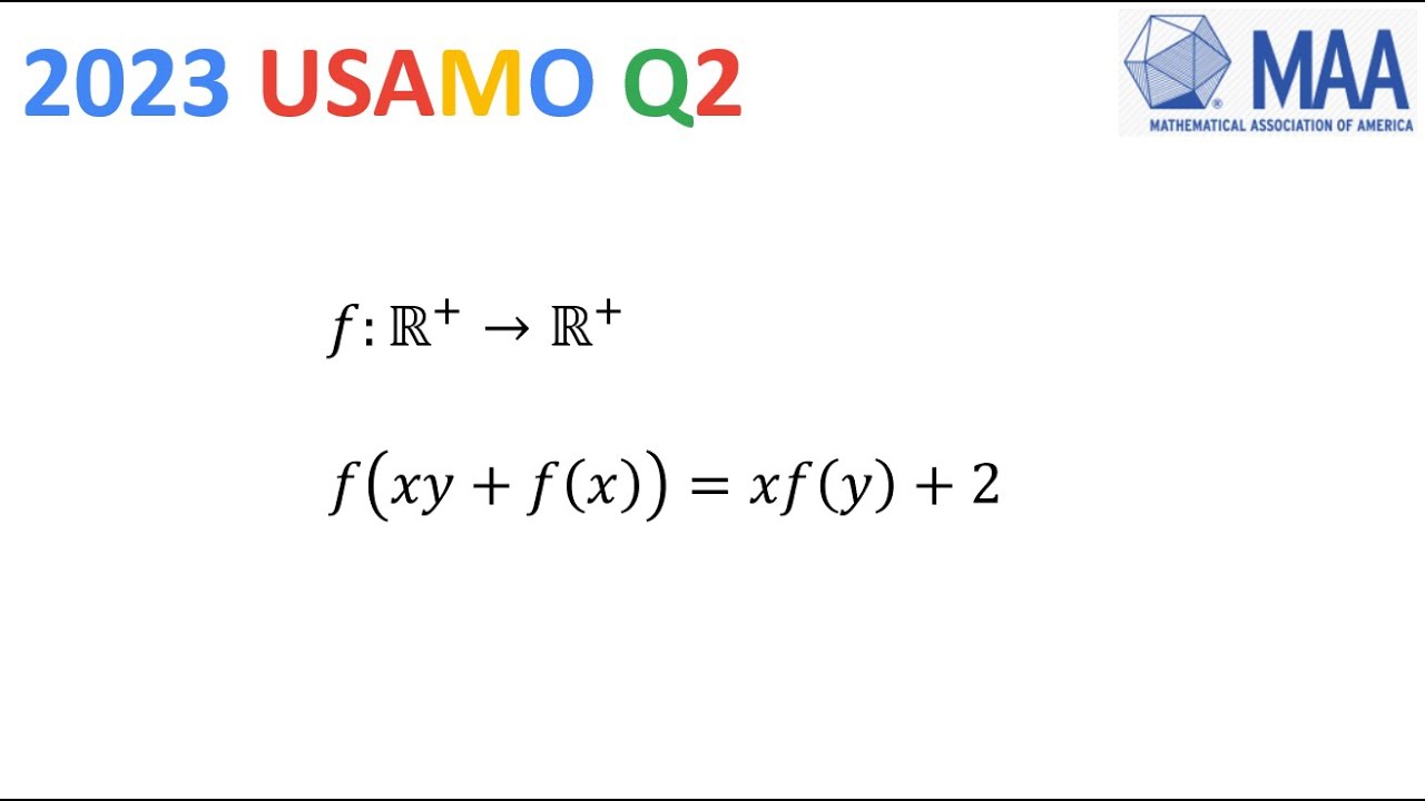 2023 USAMO Q2 solutions problems USA Junior Mathematical Olympiad Math 2022 2024 Exam full USAJMO