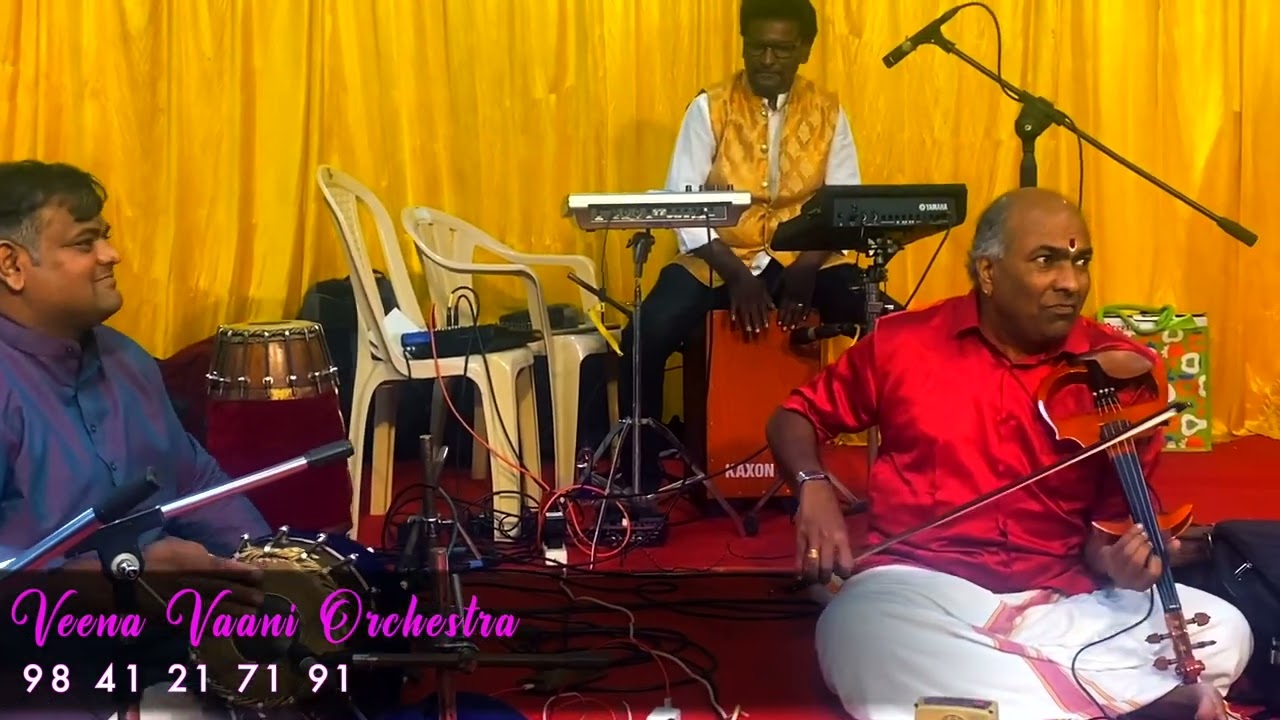 Azhaipayudhe Kanna | Live Violin Instrumental Cover | Team Veena Vaani Orchestra
