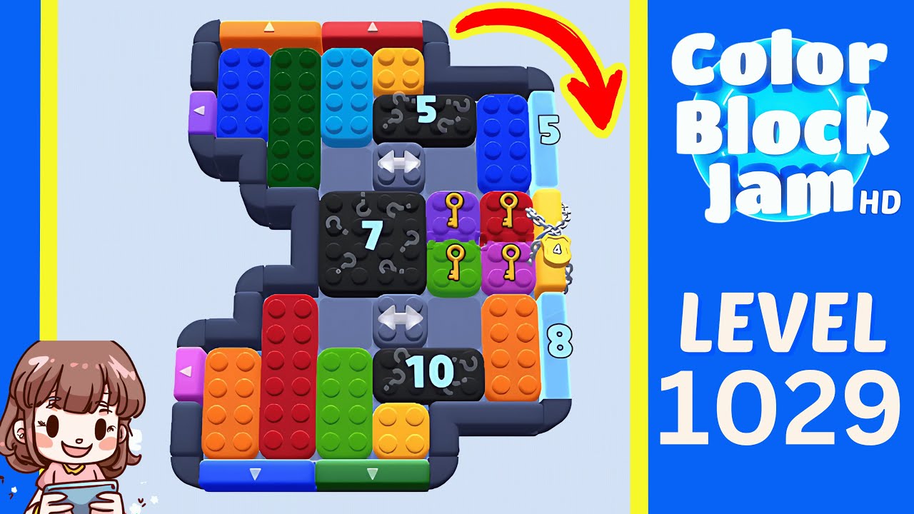Color Block Jam Level 1029 Solution Walkthrough