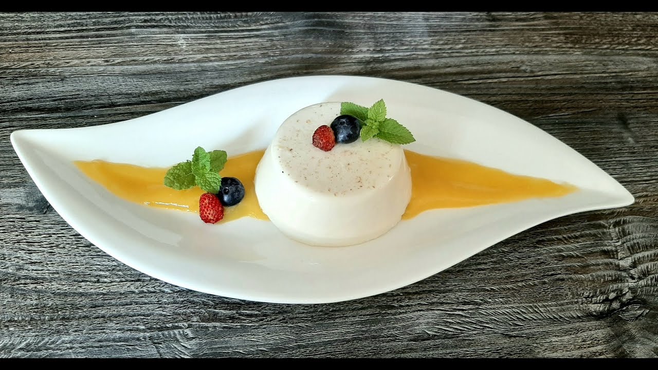 Tonka Panna Cotta z sosem z Mango włoski pyszny i szybki deser. #śląskagwara #dekoracje #deser