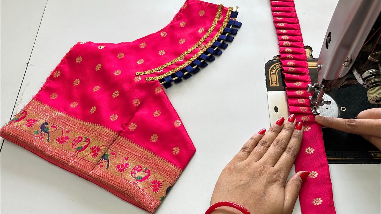 Blouse Ki Design | Paithani Silk Saree Blouse Design | Cutting And Stitching Back Neck Blouse Design