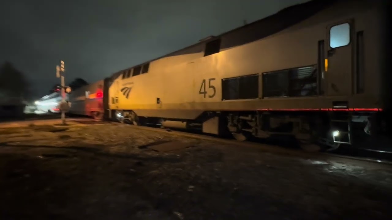 Amtrak sunset limited #2 50 & 45 with backwards engine and two Xtra coaches.