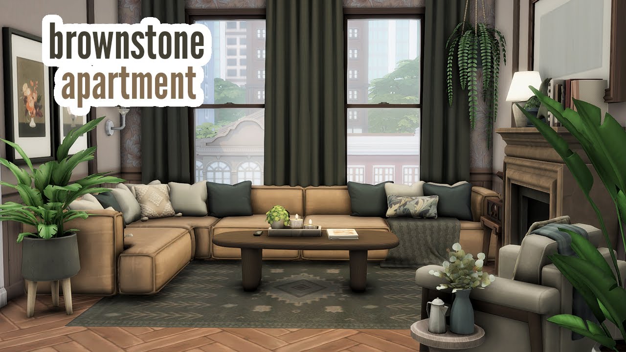 brownstone apartment \\ The Sims 4 speed build