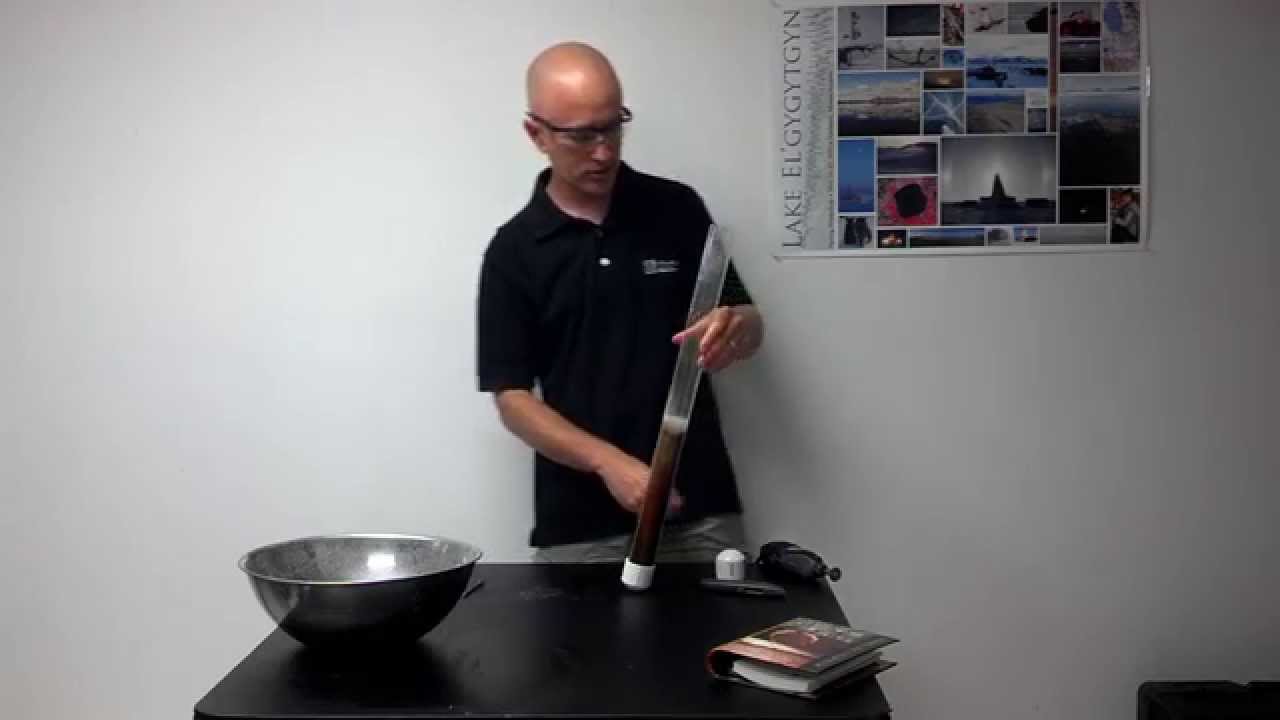 Lake Sediment Coring - Core splitting