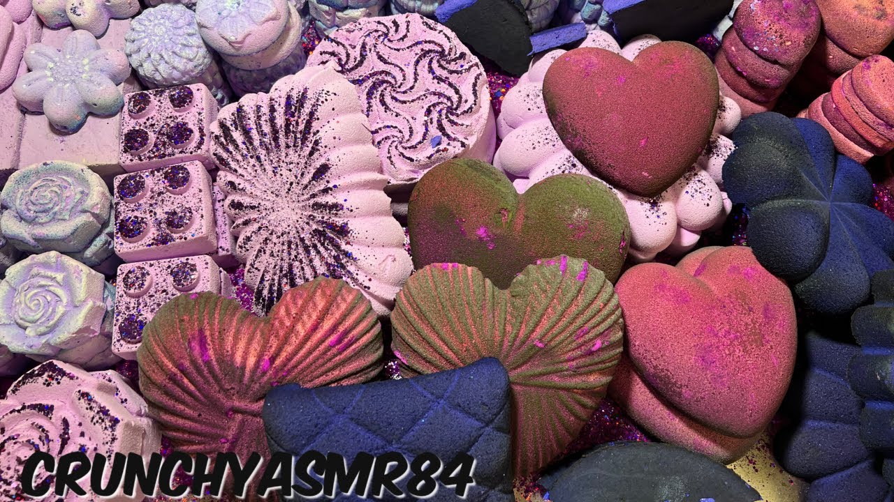 200 Variety Purple Mass Crush | Oddly Satisfying | Collab w/ @ChalkySparklyShoko | ASMR