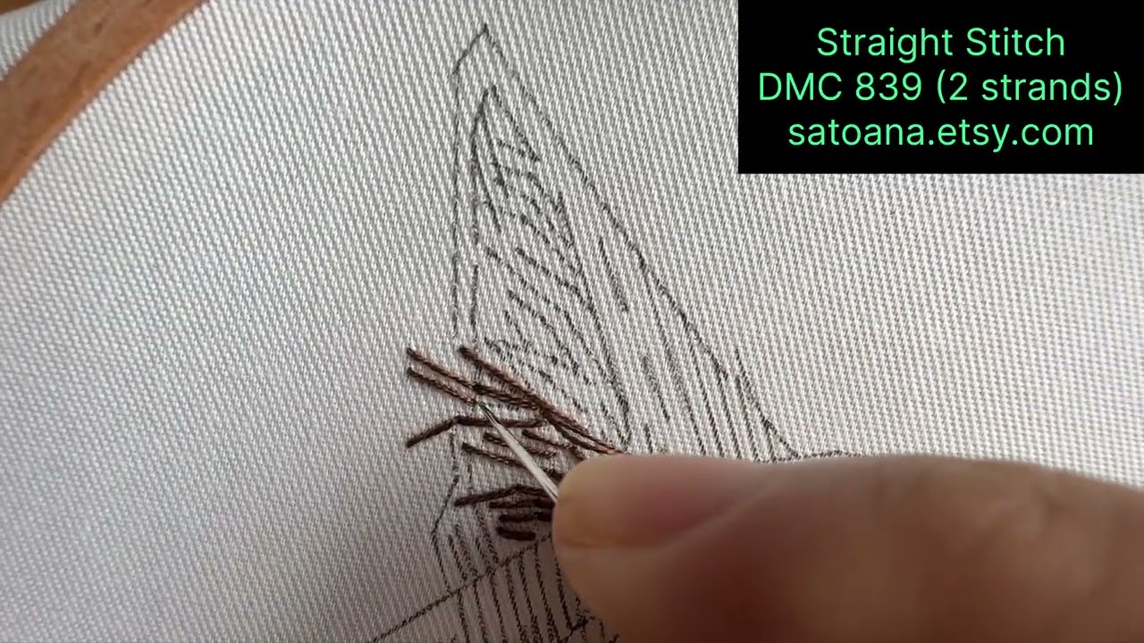 Dark brown feather part