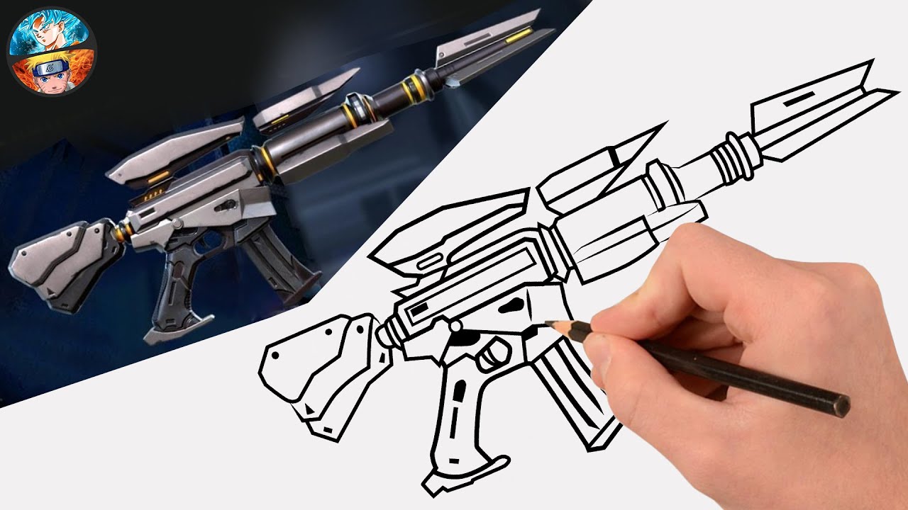 COMO DIBUJAR LA NUEVA ARMA M4A1 GENOS DE FREE FIRE FF