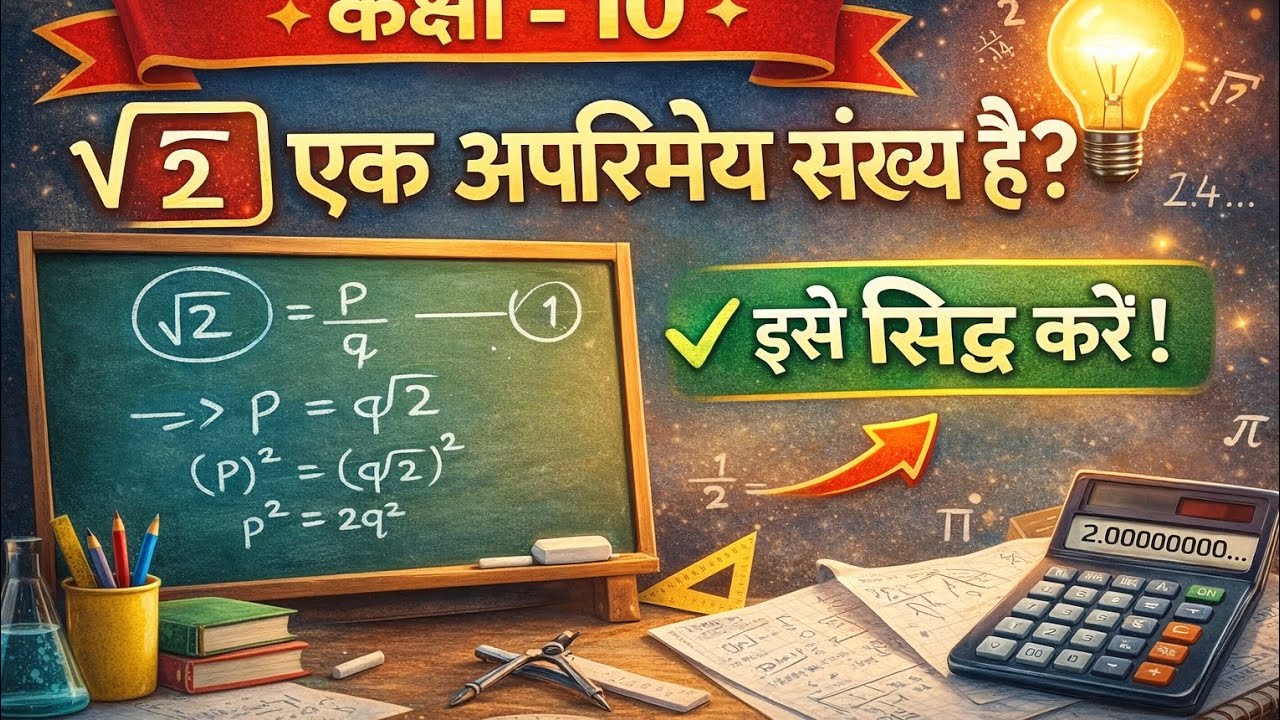 √2 एक अपरिमेय सांख्य है सिद्ध करें // Real Number // 10th Board 2026 