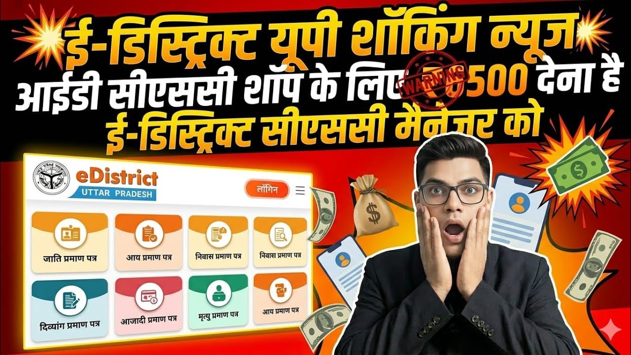 CSC ID E- district की id Apply 2026 | Yese milega CSC Edistrict ID - Password | New Process