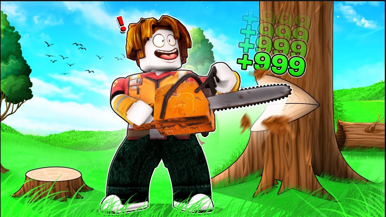 LOGGY CUTTING WOOD WITH THE MOST POWERFUL PICKAXE | ROBLOX