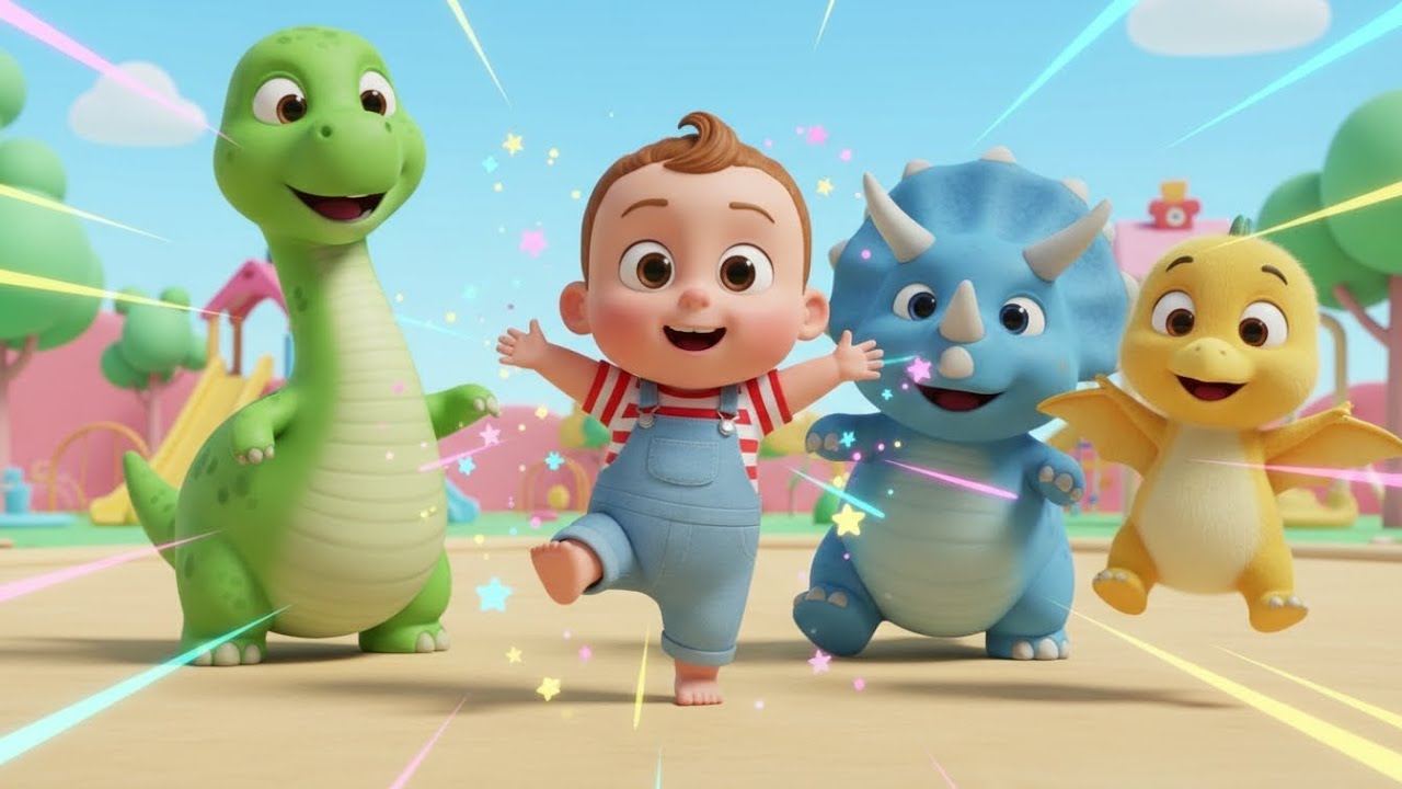 Dinosaur Dance School | kids nursery rhymes | Baby Song, Dinosaur Cartoon 🦕💃
