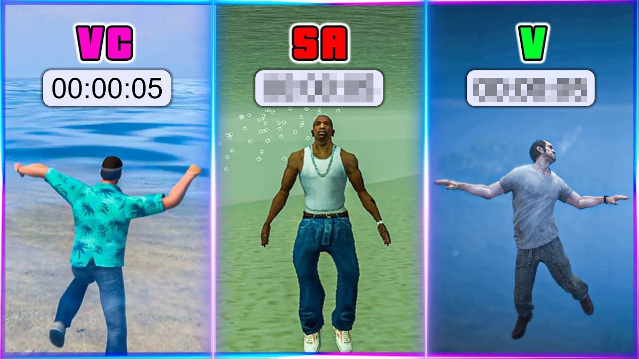 Lung Capacities of All GTA Protagonists – CRAZY Results!😲 (2001-2025)
