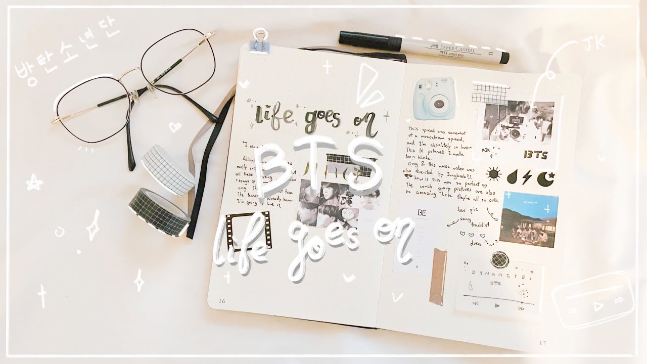 Kpop Journaling with me ✨BTS Life Goes On 방탄소년단 ⛅️💫